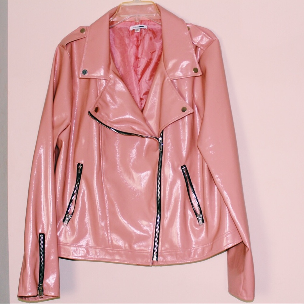 Pink Latex Motto Jacket!